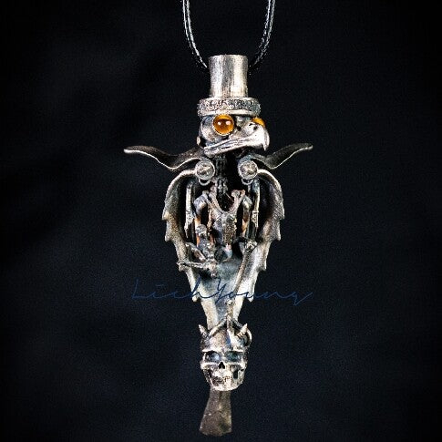Duke Skull Owl Pendant