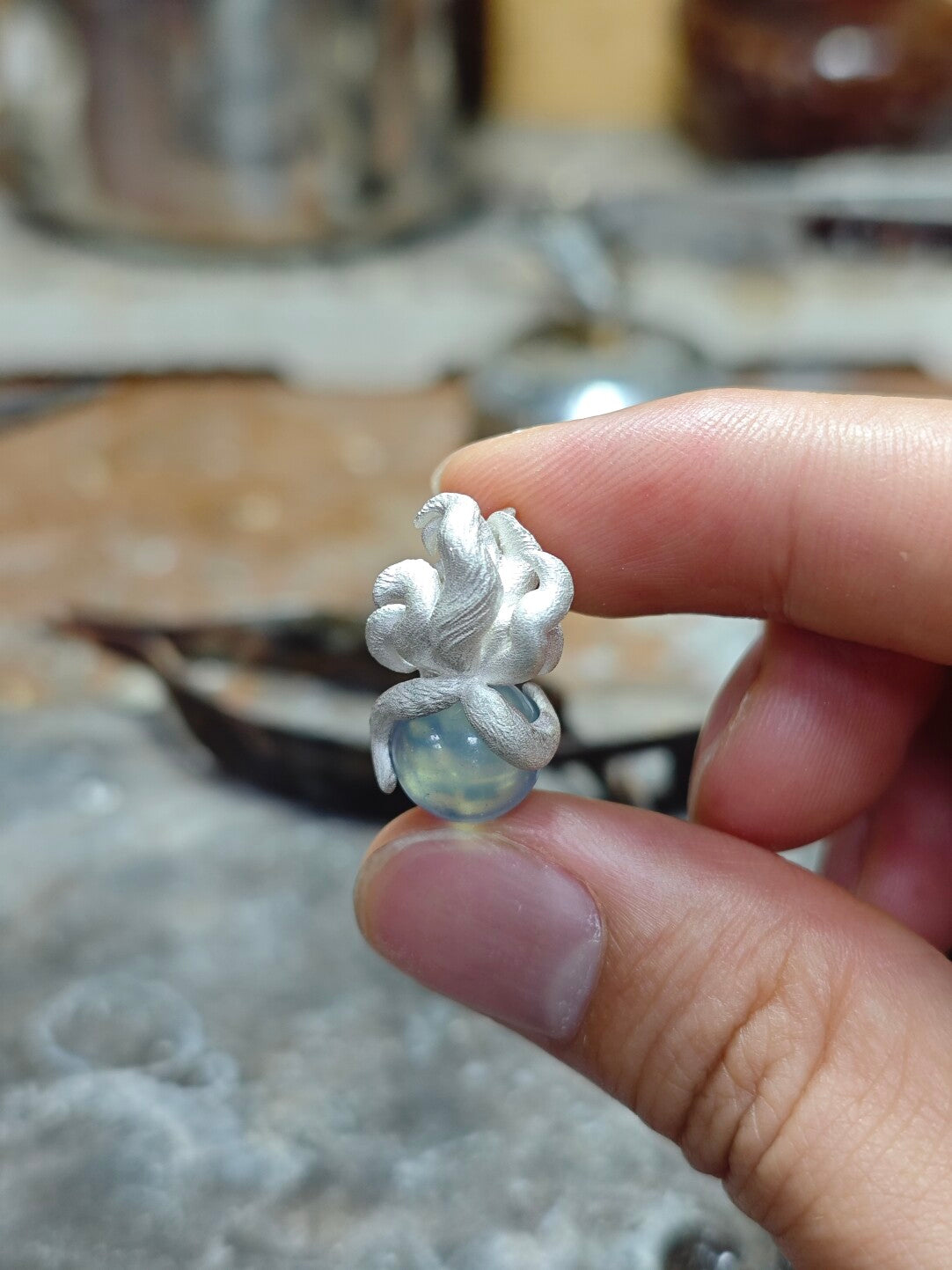 Nine-tailed fox pendant