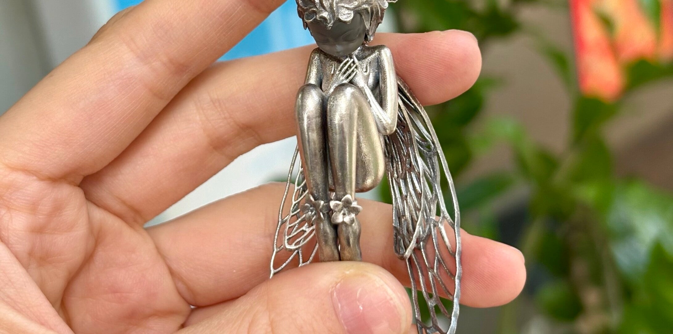 Golden Cicada Girl Necklace