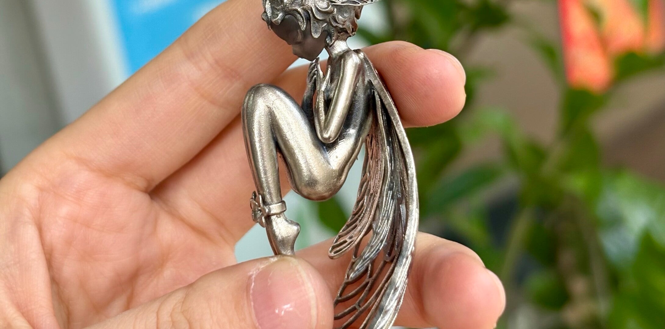 Golden Cicada Girl Necklace