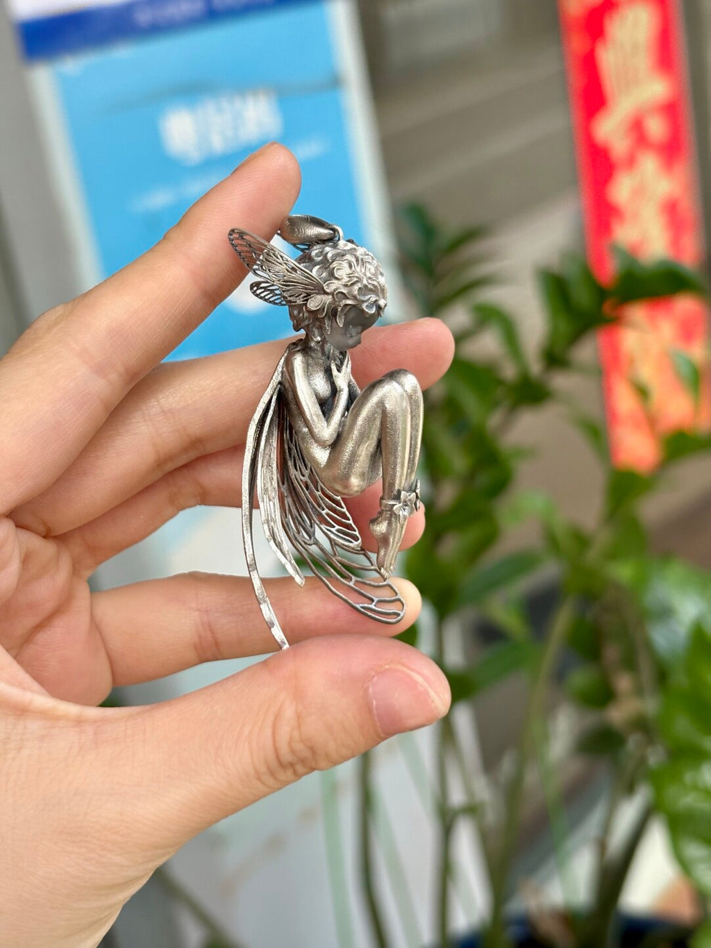 Golden Cicada Girl Necklace