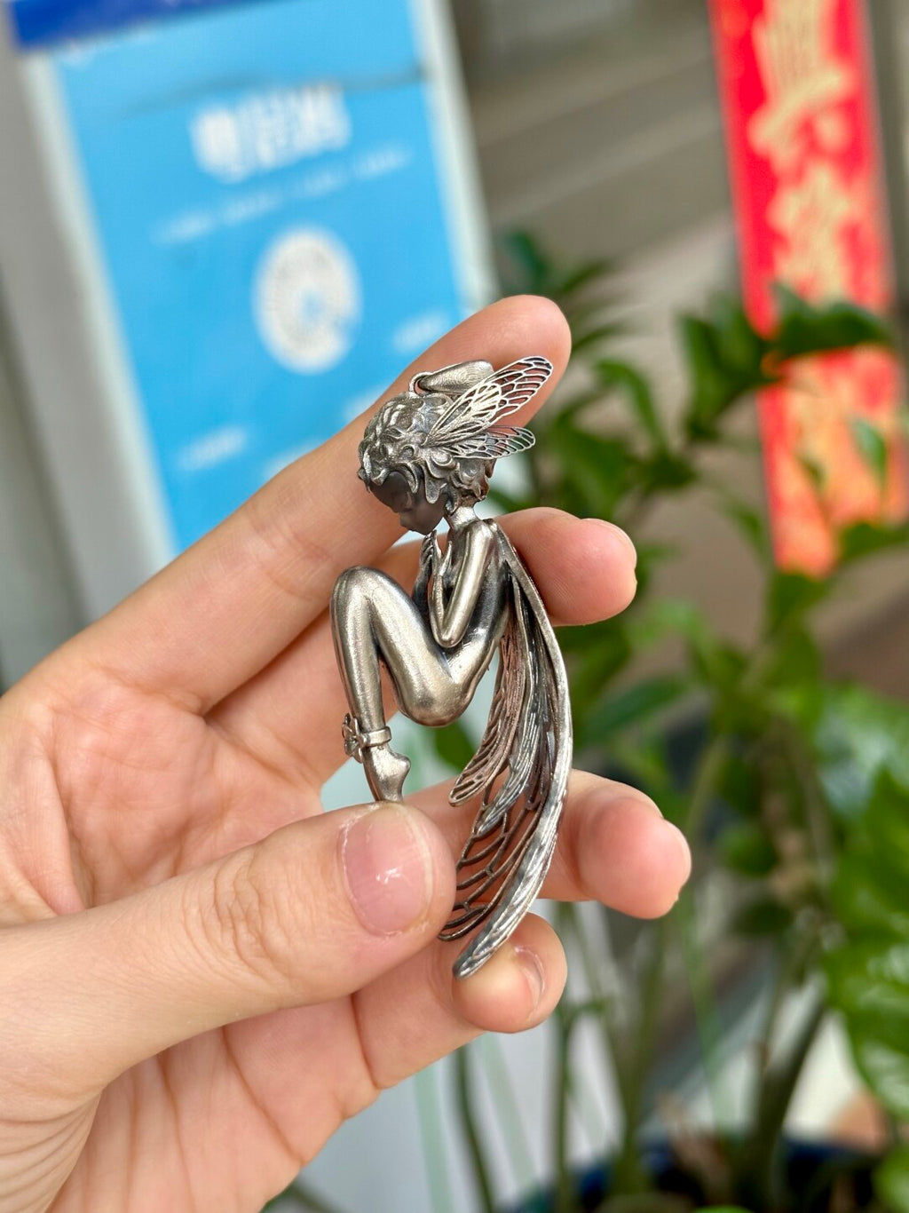 Golden Cicada Girl Necklace