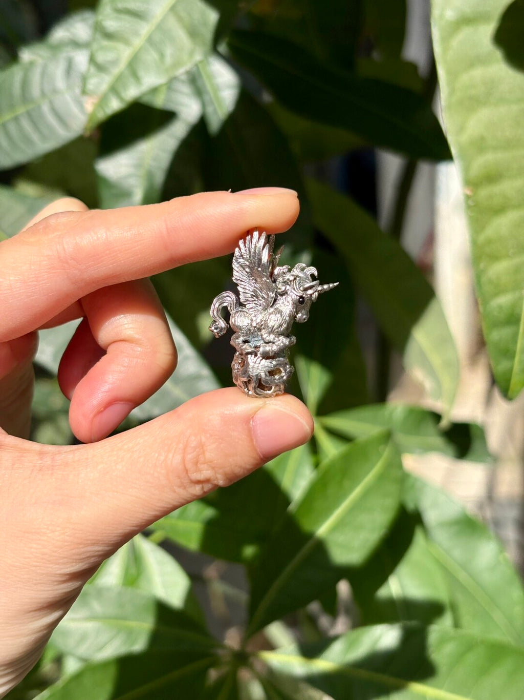 Unicorn + Crystal Pendant