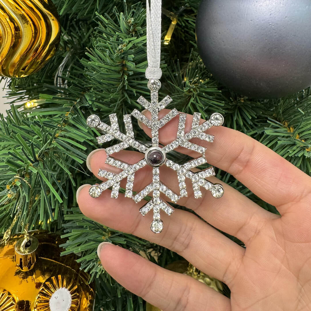 Personalized Snowflake Photo Ornament