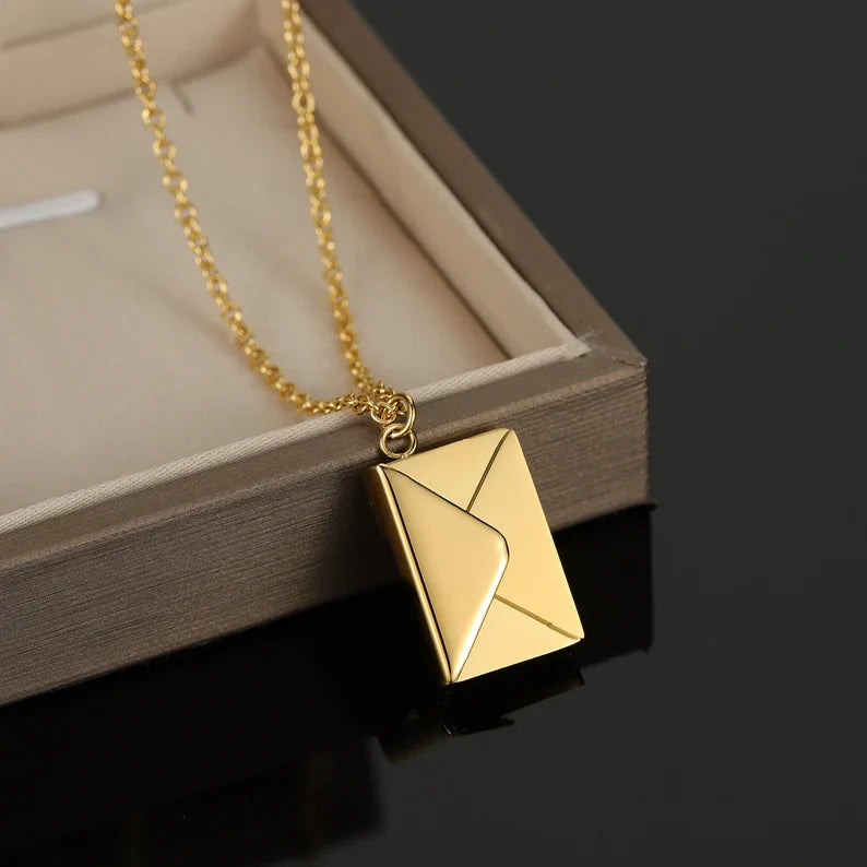 Custom Envelope Necklace With Secret Message