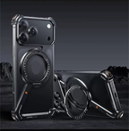 Creative Z-shaped Metal Rotating Stand Magnetic Phone Case