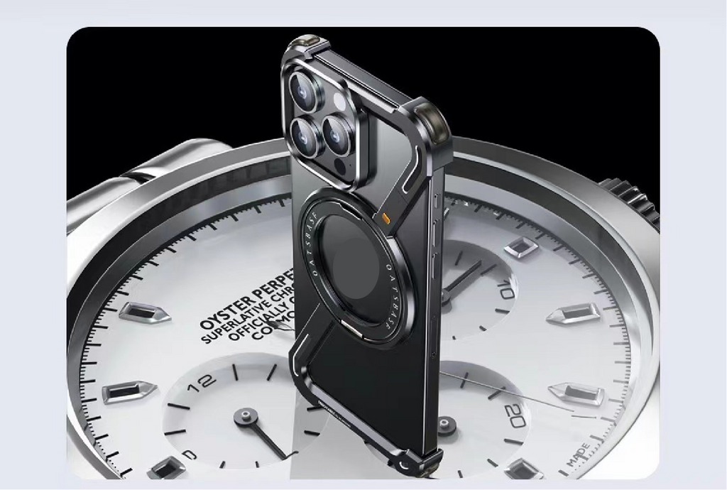 Creative Z-shaped Metal Rotating Stand Magnetic Phone Case