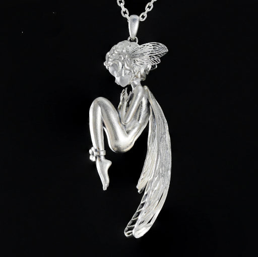 Golden Cicada Girl Necklace