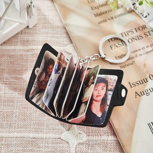 Photo Album Keychain Leather Keychain with Photo Romantic Gifts