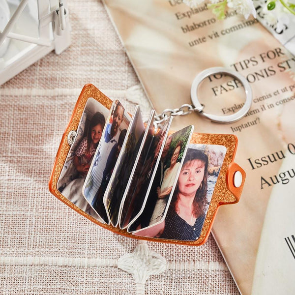 Photo Album Keychain Leather Keychain with Photo Romantic Gifts