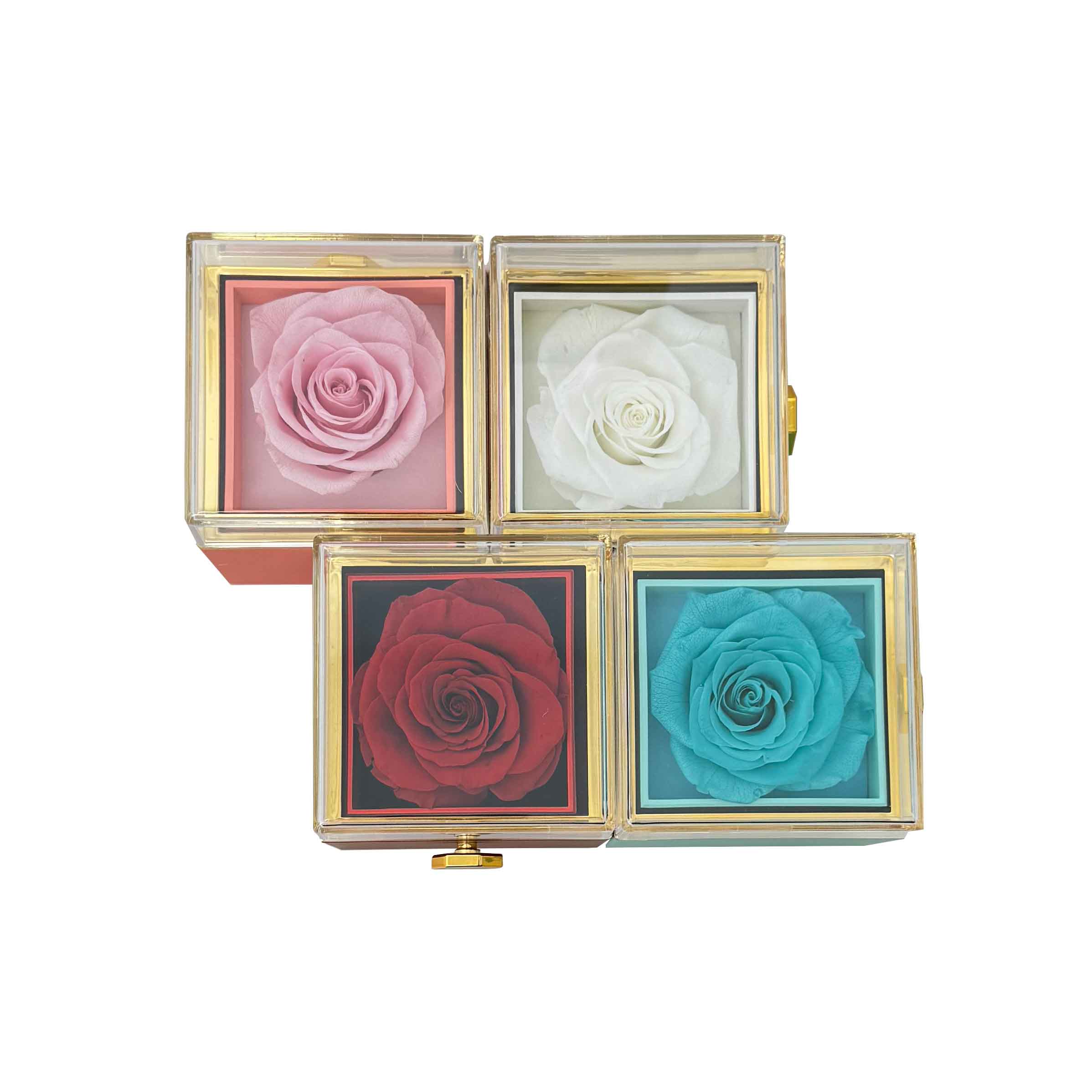 Eternal Rose Box - W/ Engraved Necklace & Real Rose