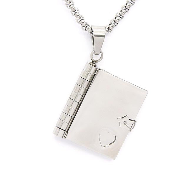 Custom Book Necklace, Any Message Inside